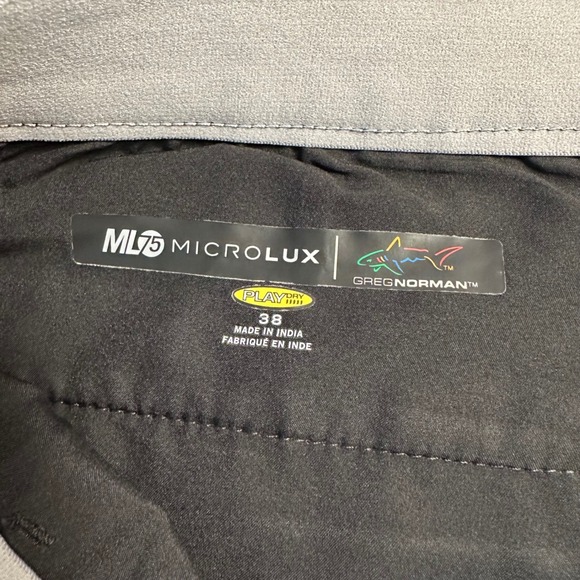 Greg Norman Golf Shorts Mens 38 Black Dry Performance Stretch Golf Shorts - Picture 6 of 8